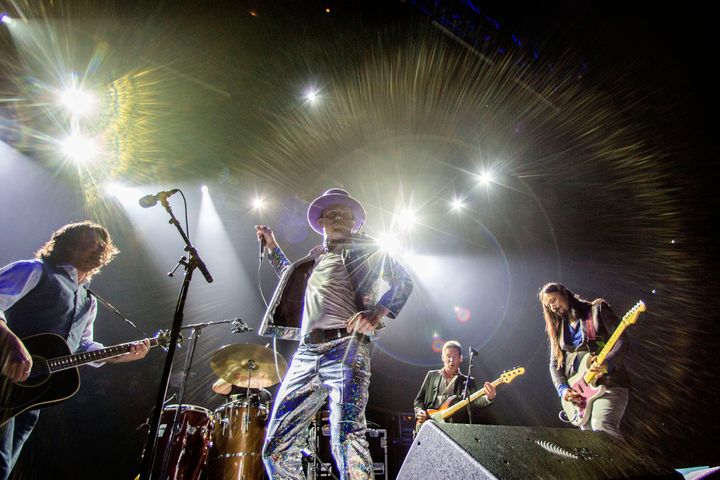 The Tragically Hip performing at the Air Canada Centre in Toronto as part of the band's Man Machine Poem tour. 
