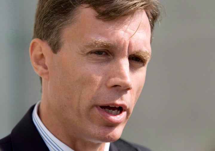 Duff Conacher, a founder of the group Democracy Watch, speaks with reporters in Ottawa in 2009.