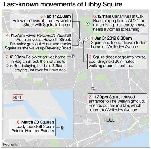 Libby Squire timeline 