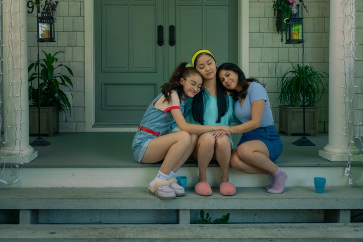 The Covey sisters (from left to right): Kitty (Anna Cathcart), Lara Jean (Lana Condor) and Margot (Janel Parrish).