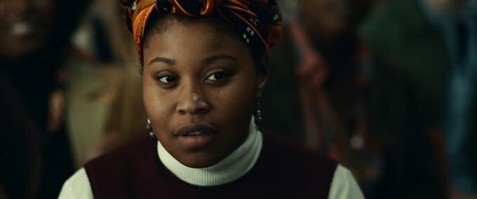 Dominique Fishback plays Deborah Johnson, the fiancee of Black Panther Party Chairman Fred Hampton, in "Judas and the Black Messiah."