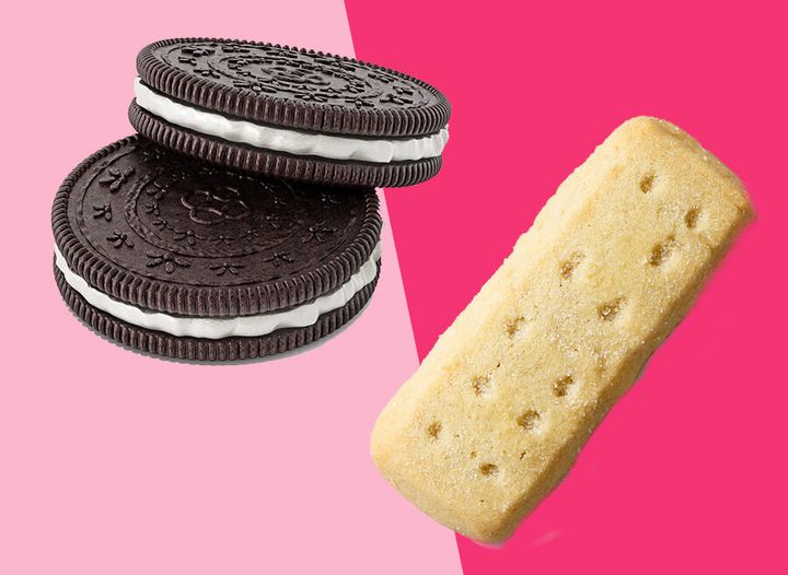 Oreos and shortbread come in third place.