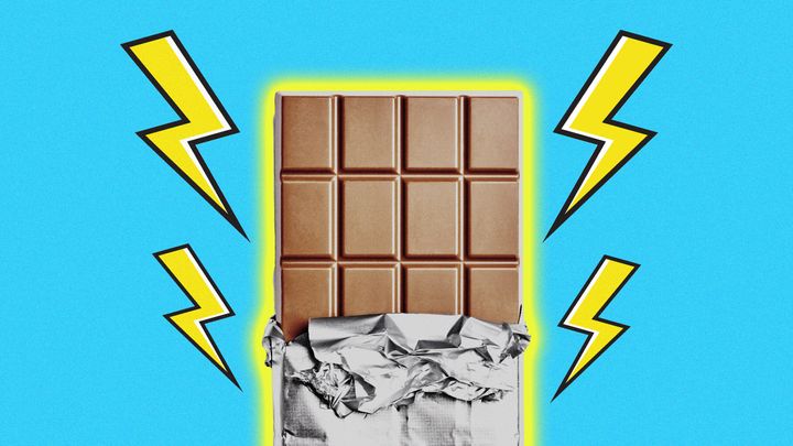 Some chocolate bars contain caffeine and can provide a jolt like coffee. 