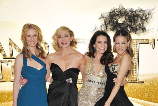Les actrices Cynthia Davis, Kim Cattrall, Kristin Davis et Sarah Jessica Parker lors d'une avant-première de «Sex And The City 2» à Londres le 27 mai 2010.