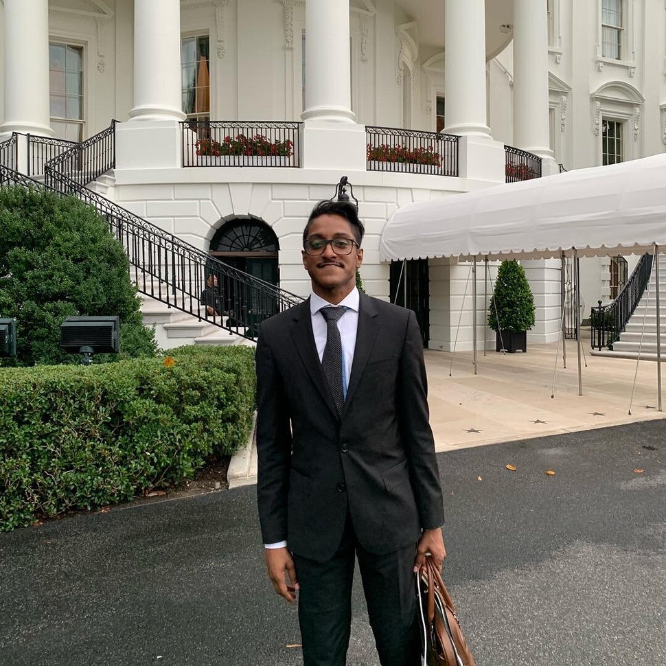 Ali Alexander at the White House for Trump's social media summit in 2019.