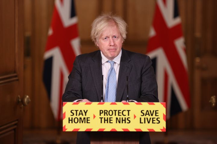 Prime Minister Boris Johnson during a media briefing in Downing Street, London, on coronavirus (COVID-19)