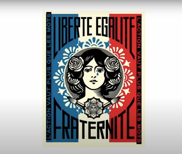 Snor Gastvrijheid Eerder La Marianne de Shepard Fairey in Paris cries, and it is wanted by the artist