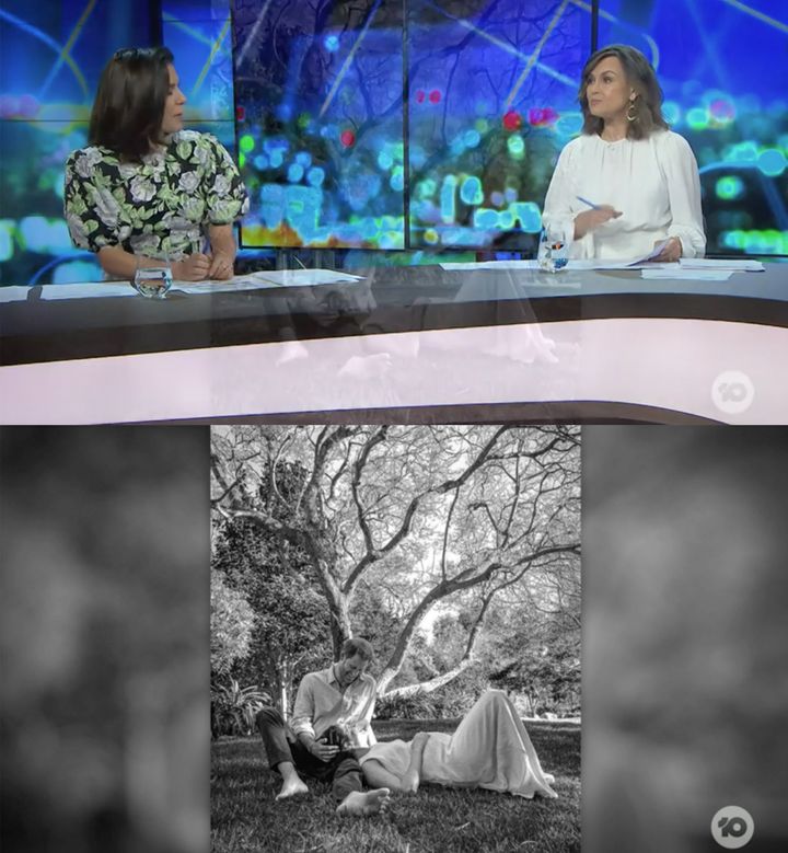 'The Project' host Lisa Wilkinson (R) joked about the chances Prince Harry and Meghan Markle would name their unborn baby Andrew. Co-host Jan Fran (L) said the chances are "slim to none". 