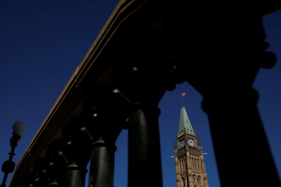 General view of the Peace Tower over Centre Block on Parliament Hill in Ottawa, Ontario, Canada September 17, 2020. REUTERS/Blair Gable