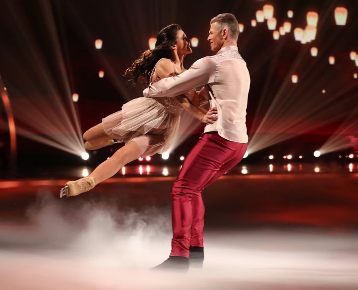 Hamish Gaman and Faye Brookes on the ice