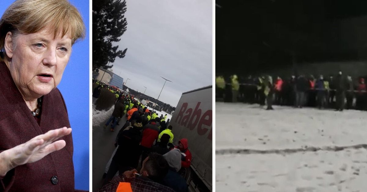 Merkel closes the borders and triggers the domino effect: truckers at the Brenner gathered under the snow at -10 °