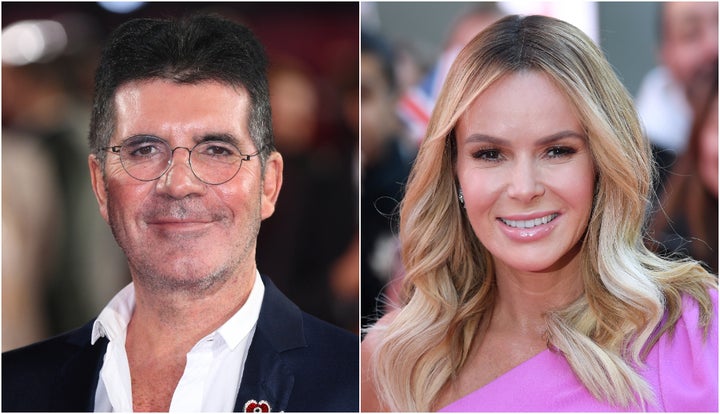 Simon Cowell and Amanda Holden