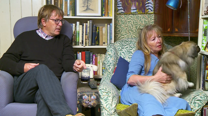 Giles and Mary with Merlin