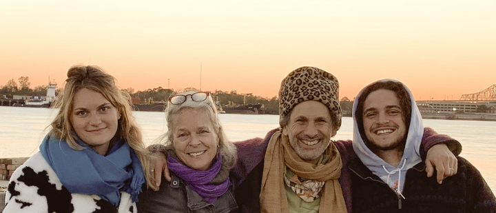 The author (second from right) with his wife and two children.