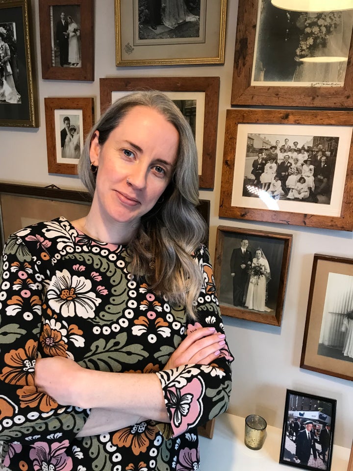 Charlotte Sibtain at home, with some of her collection. 