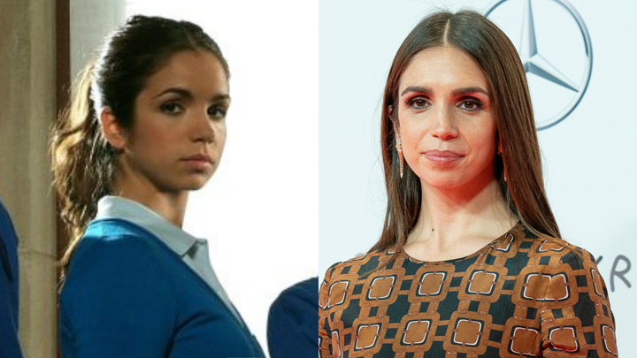 Elena Furiase en 2007 en 'El Internado' y en los Premios Forqué en 2021.