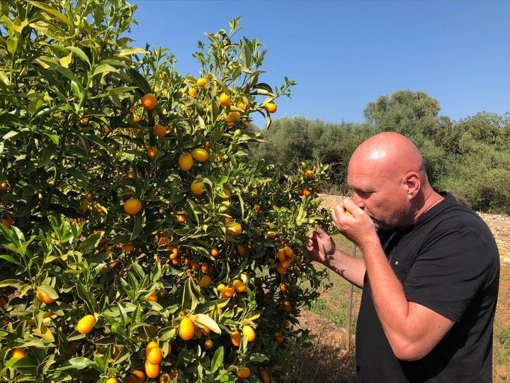 Marc Fosh picking veg for his restaurant