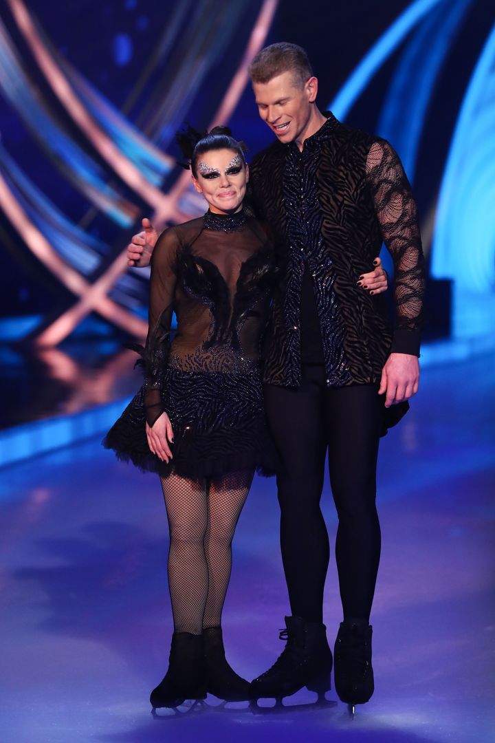 Hamish with his former Dancing On Ice partner Faye Brookes.