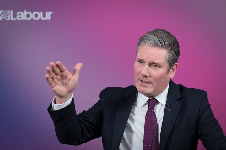 Labour leader Keir Starmer delivers a virtual speech on Britain's economic future in the wake of the coronavirus pandemic at Labour headquarters in central London.