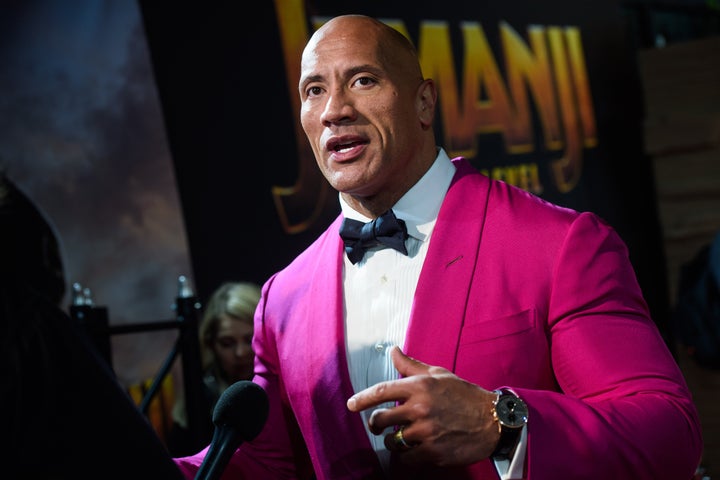 Dwayne Johnson attends the U.K. premiere of "Jumanji: The Next Level" at the BFI in London in December 2019.