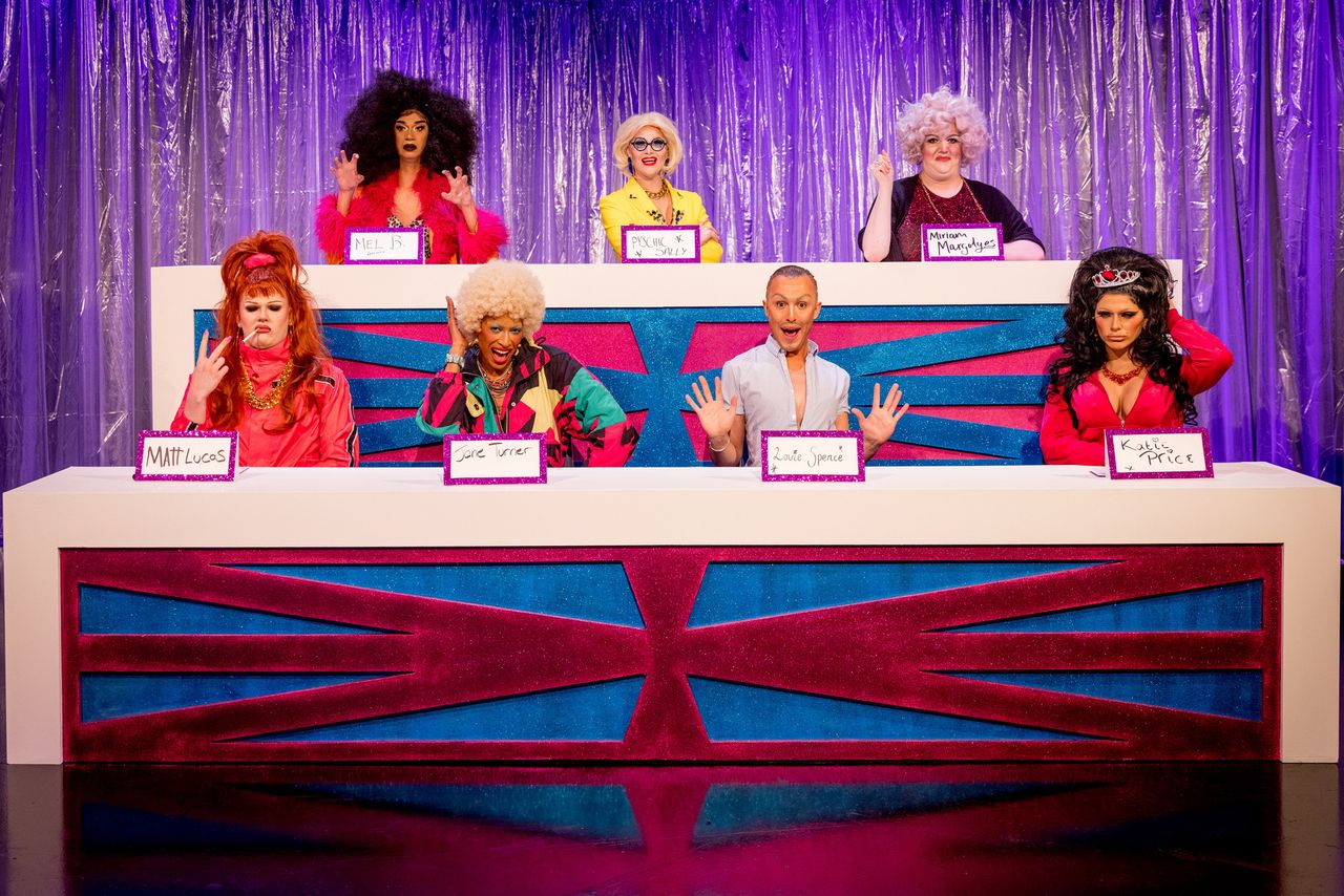 Tia and her fellow competitors in the Snatch Game