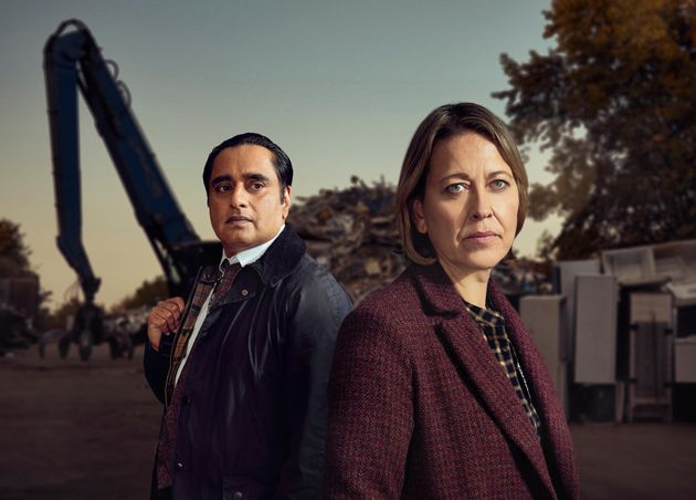 Sanjeev with Nicola Walker in Unforgotten