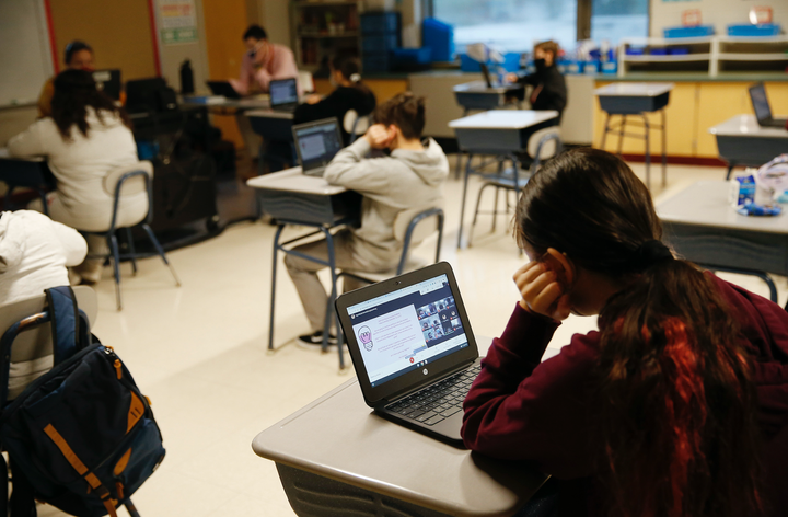 In some school districts, it has been a struggle to enforce mask-wearing and social distancing, adding to discipline challenges for teachers.