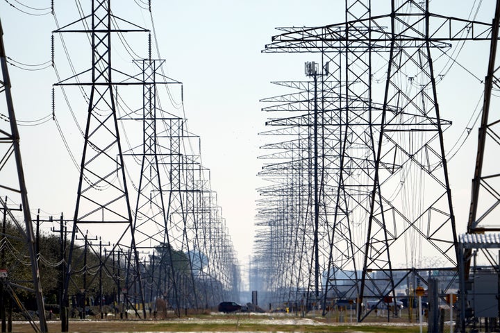 Power lines in Houston on Tuesday, the day after a historic snowfall, when more than 4 million people in Texas still had no p