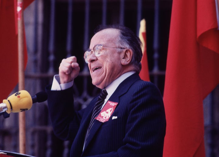 Santiago Carrillo, líder del PCE durante la Transición.