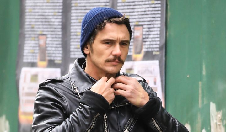 James Franco is seen filming 'The Deuce' on April 15, 2019 in New York City.