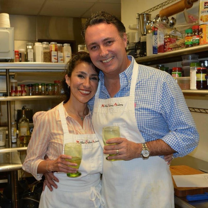 The author and Wayo taking a cooking class in 2017.