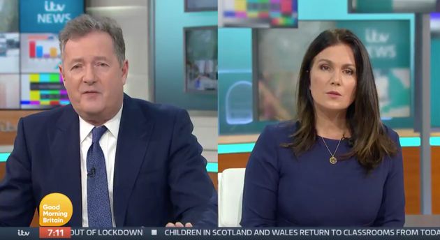 Piers Morgan and Susanna Reid on Good Morning Britain