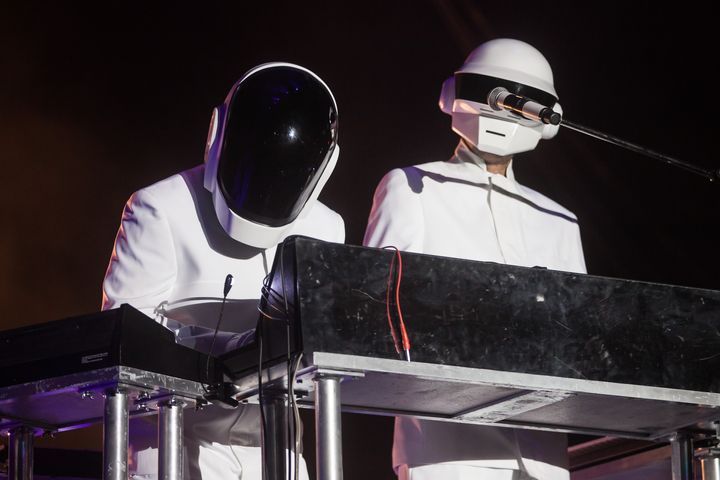 Daft Punk performing at Coachella in 2014