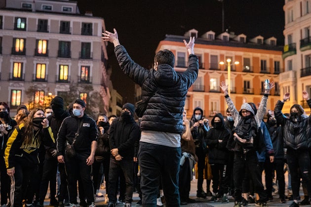 Protestas en Madrid, el pasado fin de semana, por la encarcelación de Pablo