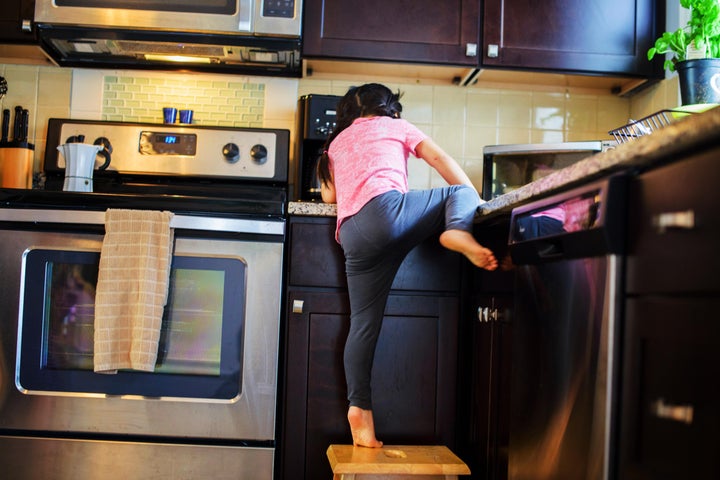 If you've got unsteady kids climbing up on countertops, make sure you have tools at the ready that won't hurt them.