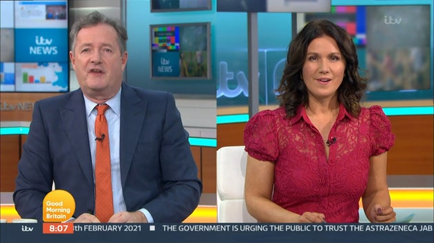 Piers with Good Morning Britain co-presenter Susanna Reid