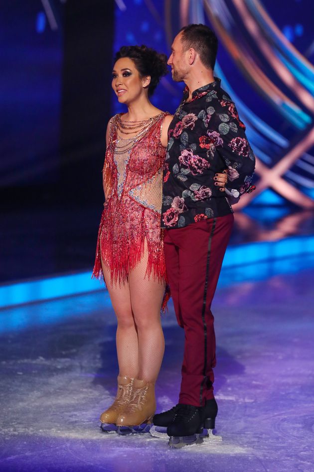 Myleene Klass and her Dancing On Ice partner Łukasz Różycki