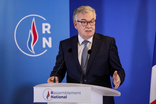 Jean-Paul Garraud, lors d'une conférence de presse du RN