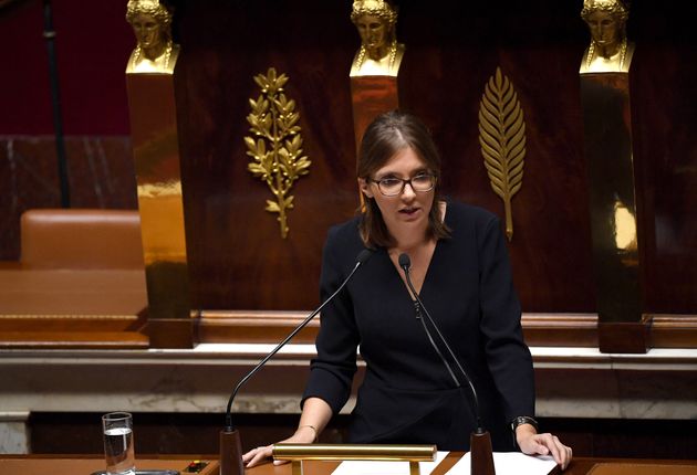 Aurore Bergé photographiée à l'Assemblée nationale (illustration)