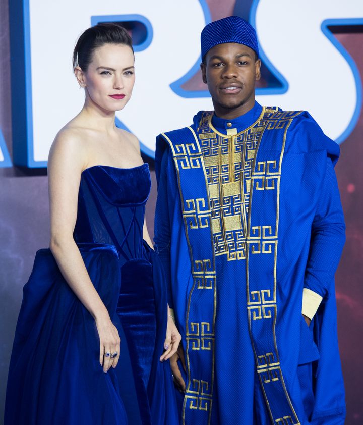 Daisy Ridley and John Boyega at the Star Wars: The Rise Of Skywalker premiere in 2019