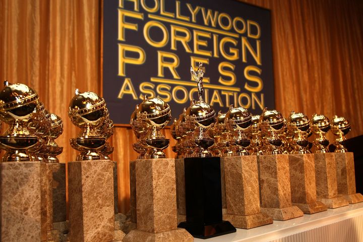 These are the awards the celebs will be hoping to get their mitts on this year. Well not these exact ones, this photo was actually taken in 2009, but you get the idea.