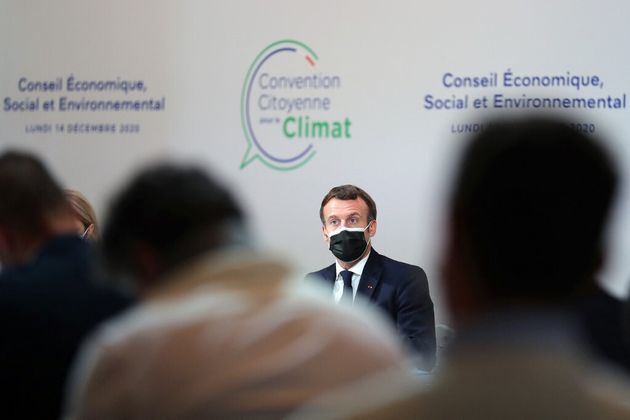 Convention Climat: Week-end d'adieu aux conséquences cruciales pour le gouvernement (photo d'illustration d'Emmanuel Macron prise le 14 décembre 2020)