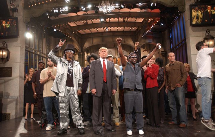 Donald Trump's first time hosting "Saturday Night Live" in 2004. Maya Rudolph, a cast member at the time, said she and her co