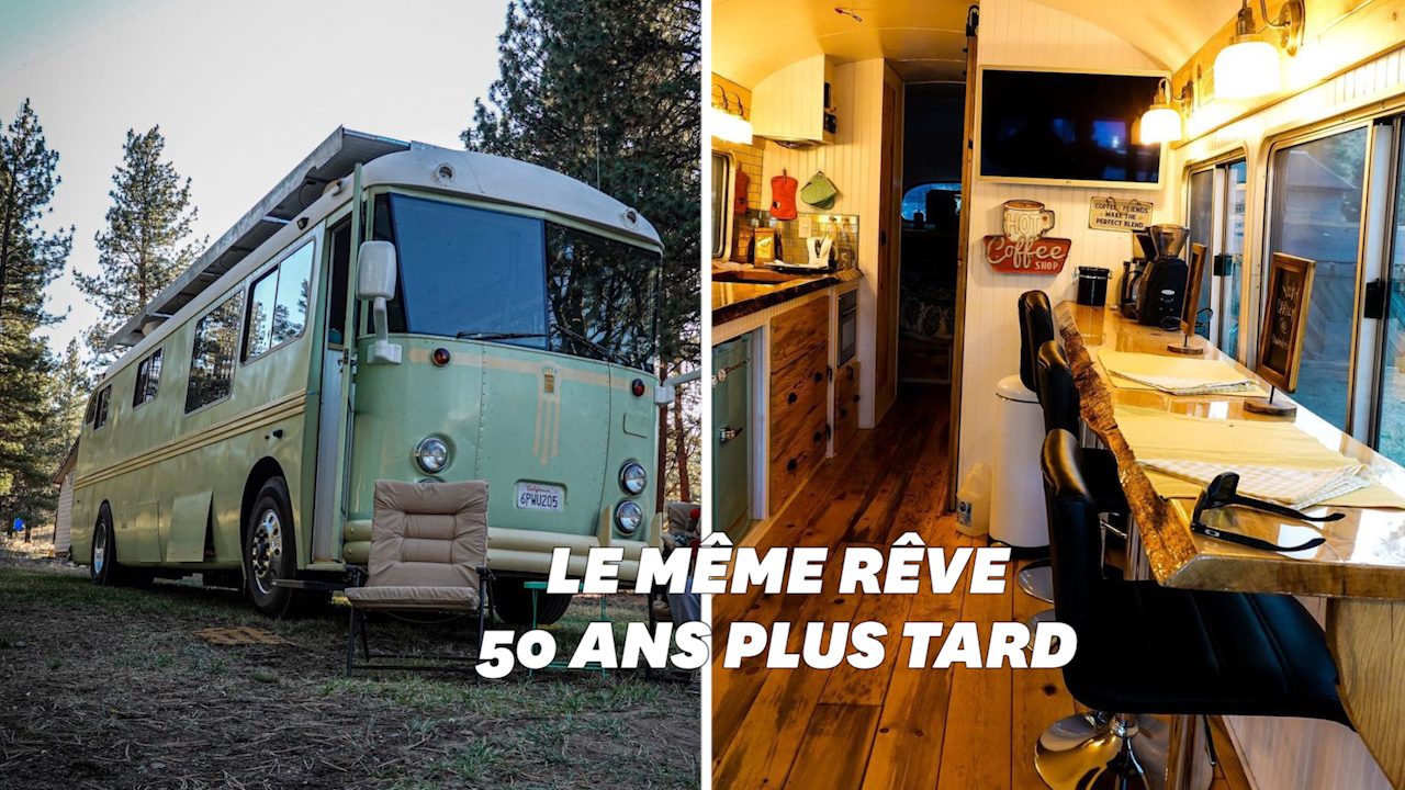 Il rénove le bus de ses grand-parents pour reproduire leur road-trip