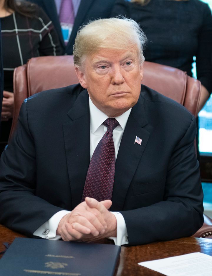 Donald Trump pictured in 2018