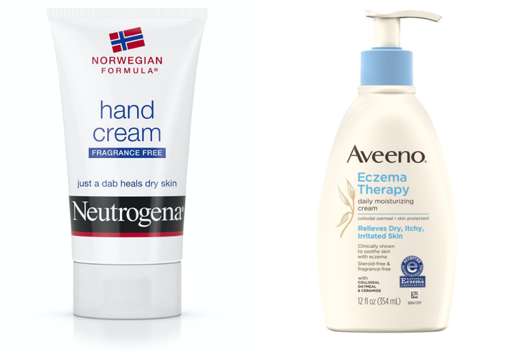 Neutrogena Norwegian hand cream and Aveeno Eczema Therapy Cream 