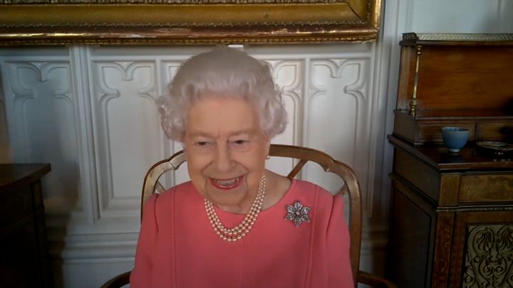 The Queen speaking via video call with the four health officials leading the deployment of the Covid-19 vaccination in England, Scotland, Wales and Northern Ireland.