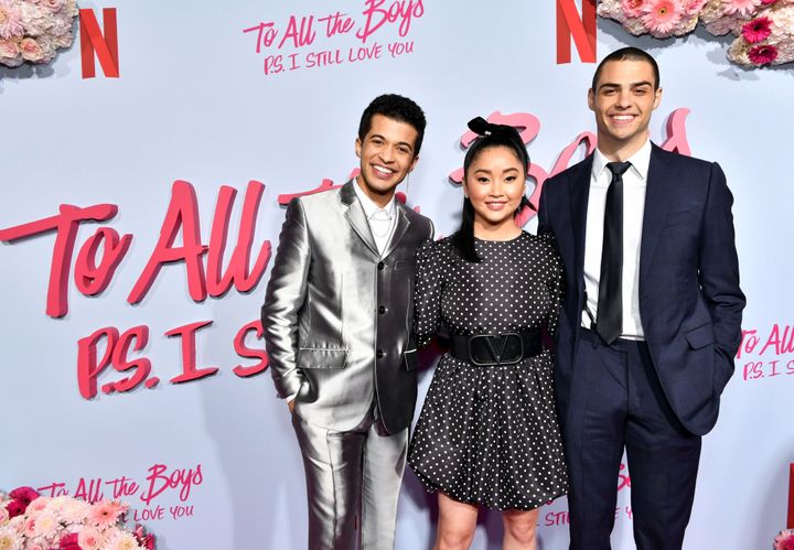 Jordan Fisher, Lana Condor and Noah Centineo starred in "To All the Boys: P.S. I Love You," one of several Netflix rom-coms featuring Asian American leads.