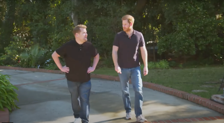 James Corden and Prince Harry