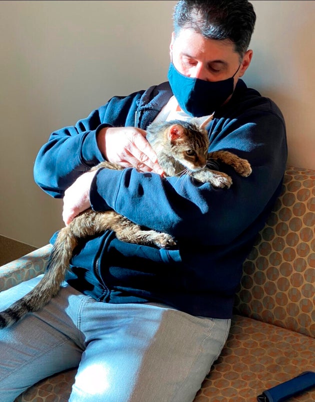 los angeles man reunites with cat who